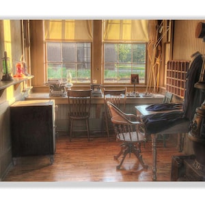 Vintage Railroad Station Master Office Decor from Bancroft Depot, office wall decor, fine art print, greeting card, a piece of history