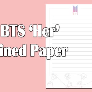 Imprimible BTS K-pop Fored Journal Paper / BUJO / Descarga instantánea / Papel de notas / Papelería colorida / Impresión digital / Planificador / Carta