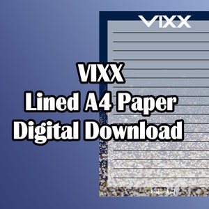 Imprimible VIXX K-pop Fored Journal Paper / BUJO / Descarga instantánea / Papel de notas / Papelería colorida / Impresión digital / Planificador / Carta