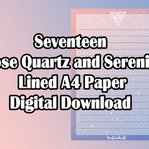 Imprimible Diecisiete K-pop forrado Journal Paper / BUJO / Descarga instantánea / Papel de notas / Papelería colorida / Impresión digital / Carta del planificador