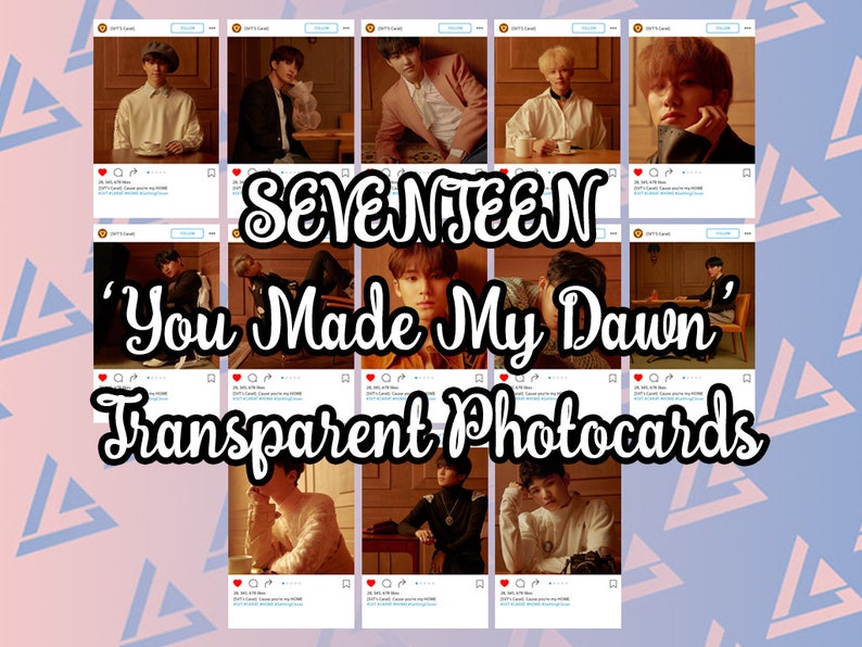 Seventeen You Made My Dawn Transparent Photocards Aesthetic Handmade Photos K-pop Collectable Carat Card korean