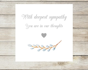 condolence card etsy