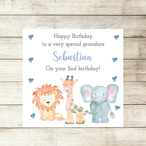 1st Birthday Card Personalised Birthday Card Nephew Birthday Etsy
