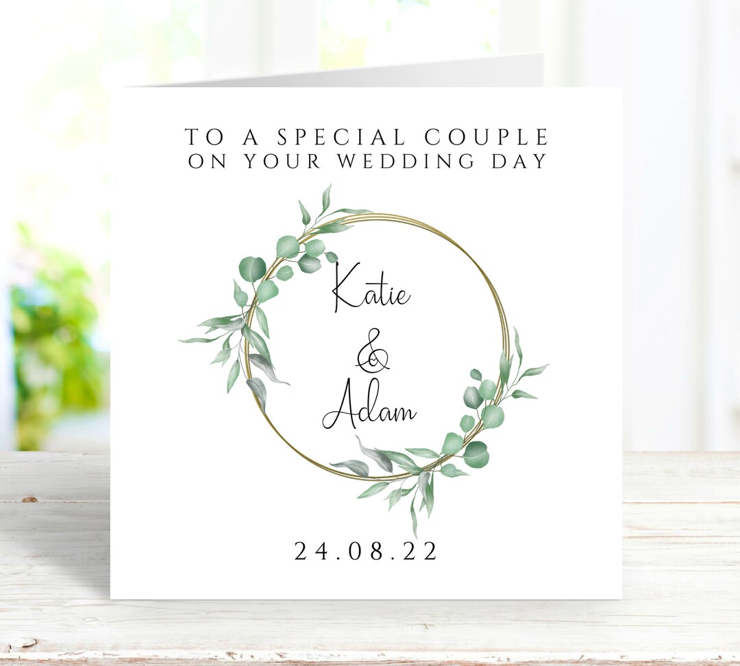 Personalised Wedding Card, Wedding Day Card, Newlywed Card, Special ...