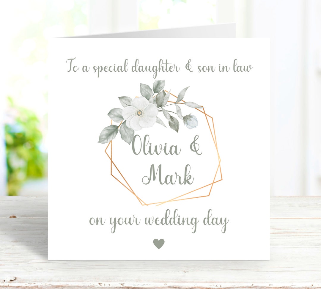 Personalised Wedding Card, Wedding Day Card, Newlywed Card, Special ...