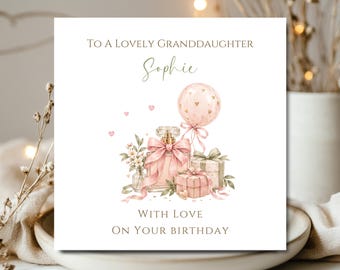 Female Birthday Card for Granddaughter, Sister, Sister In Law Card Niece Daughter Auntie Mum Female Birthday Personalised Card