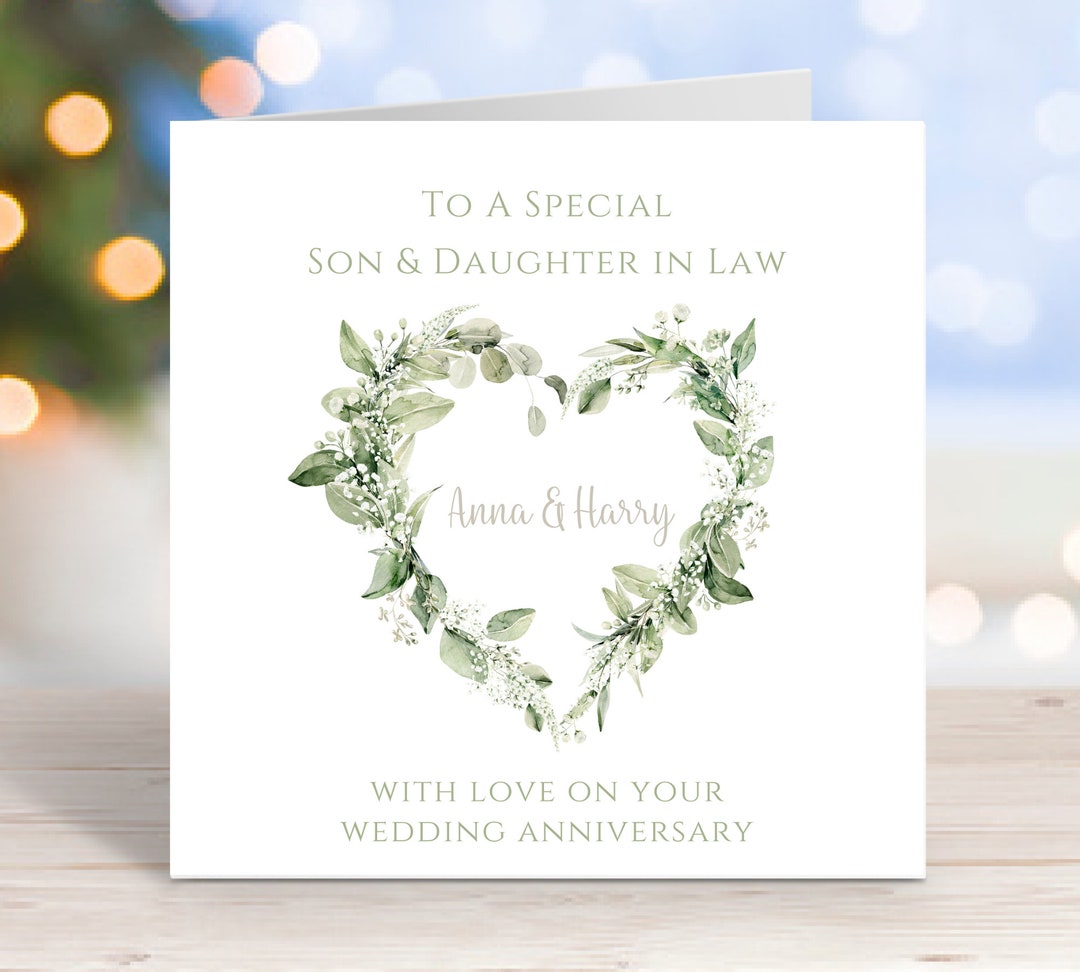 Wedding Anniversary Card, Son and Daughter in Law Anniversary Card ...