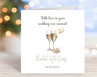 Wedding Vow Renewal Card, Wedding Vows Marriage Renewal Card, Wedding Vow Renewal Ceremony Congratulations Card