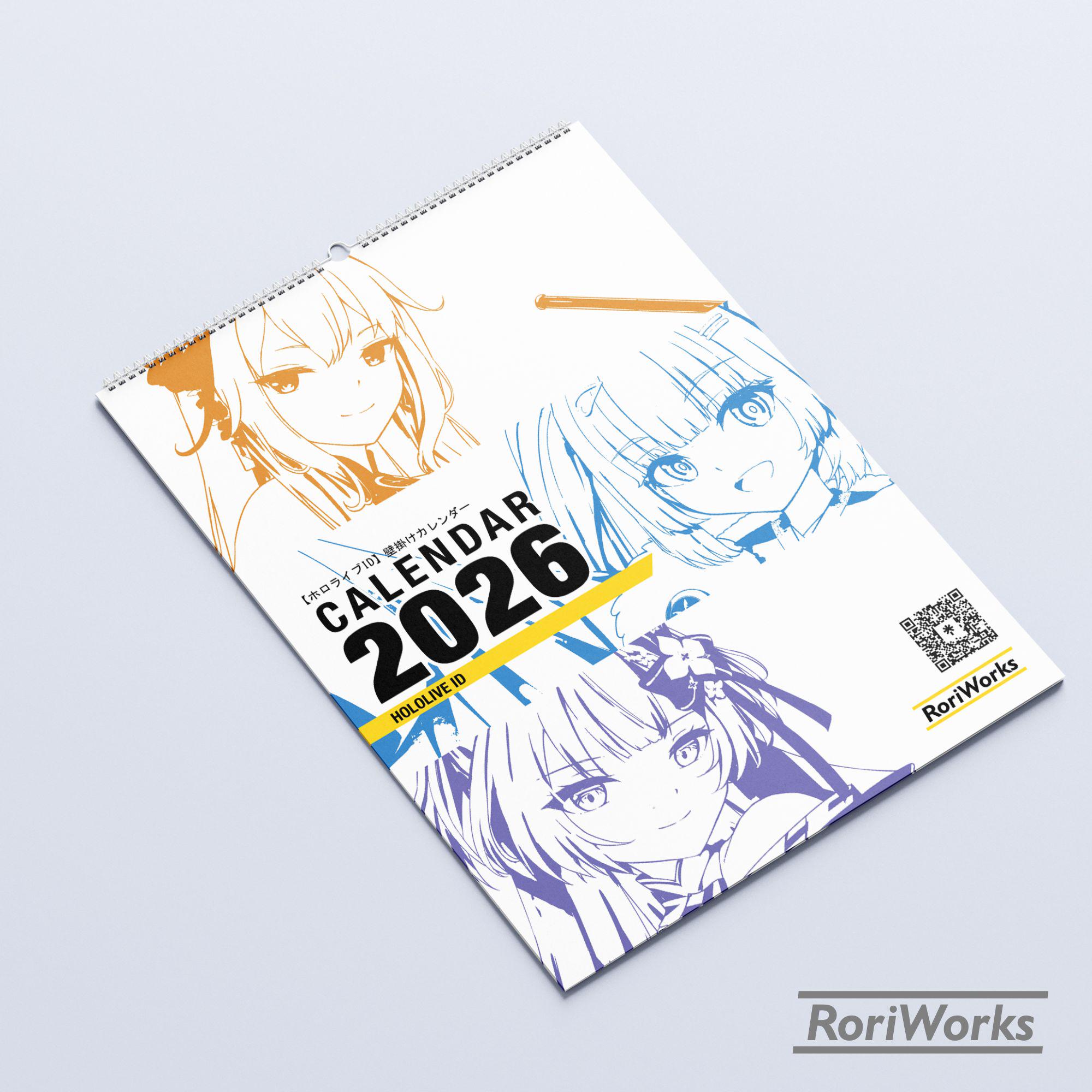 壁掛けカレンダー2026 - ホロライブID - Etsy 日本