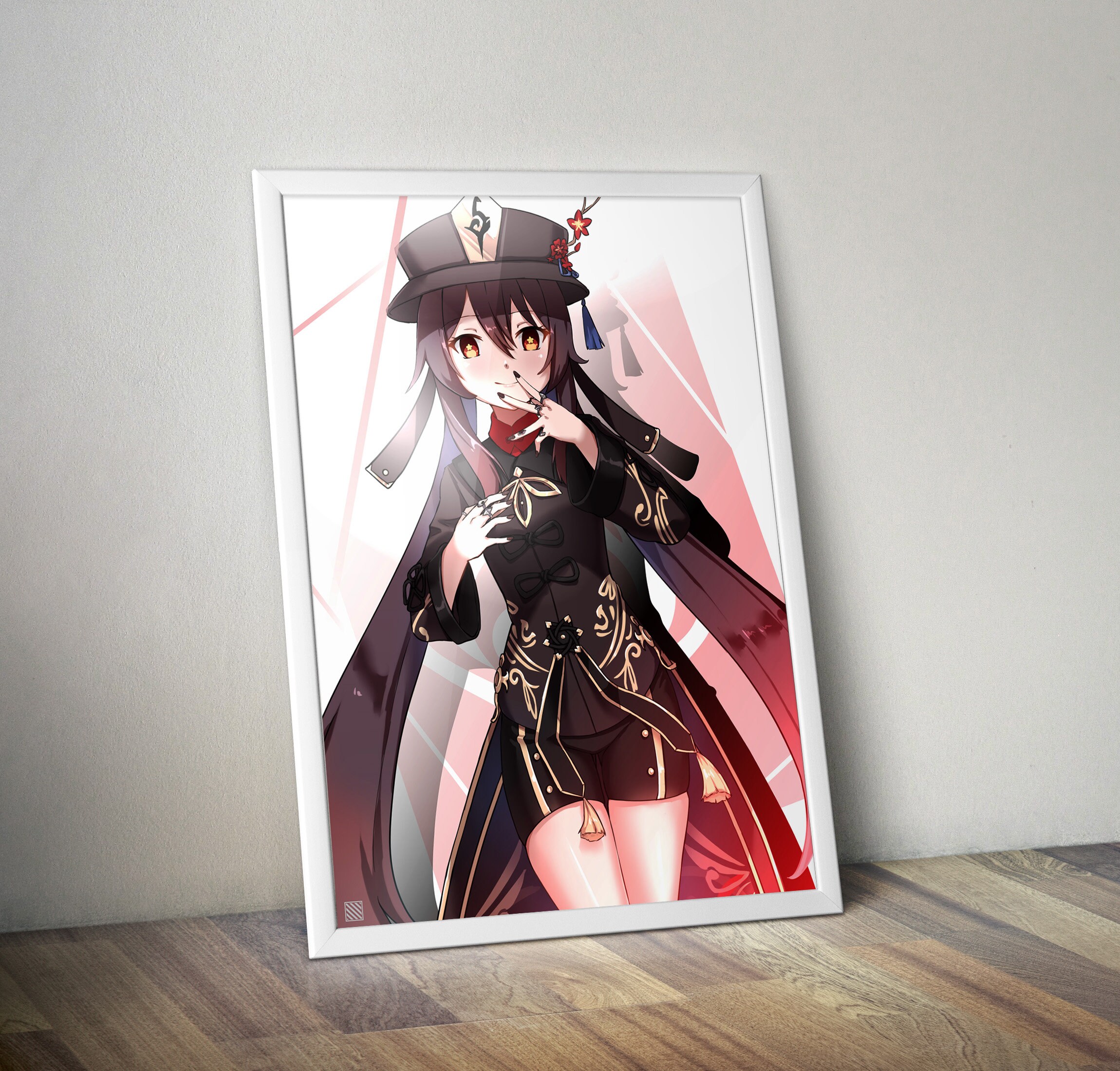 Hu Tao Genshin Impact Anime Art Print Etsy Canada