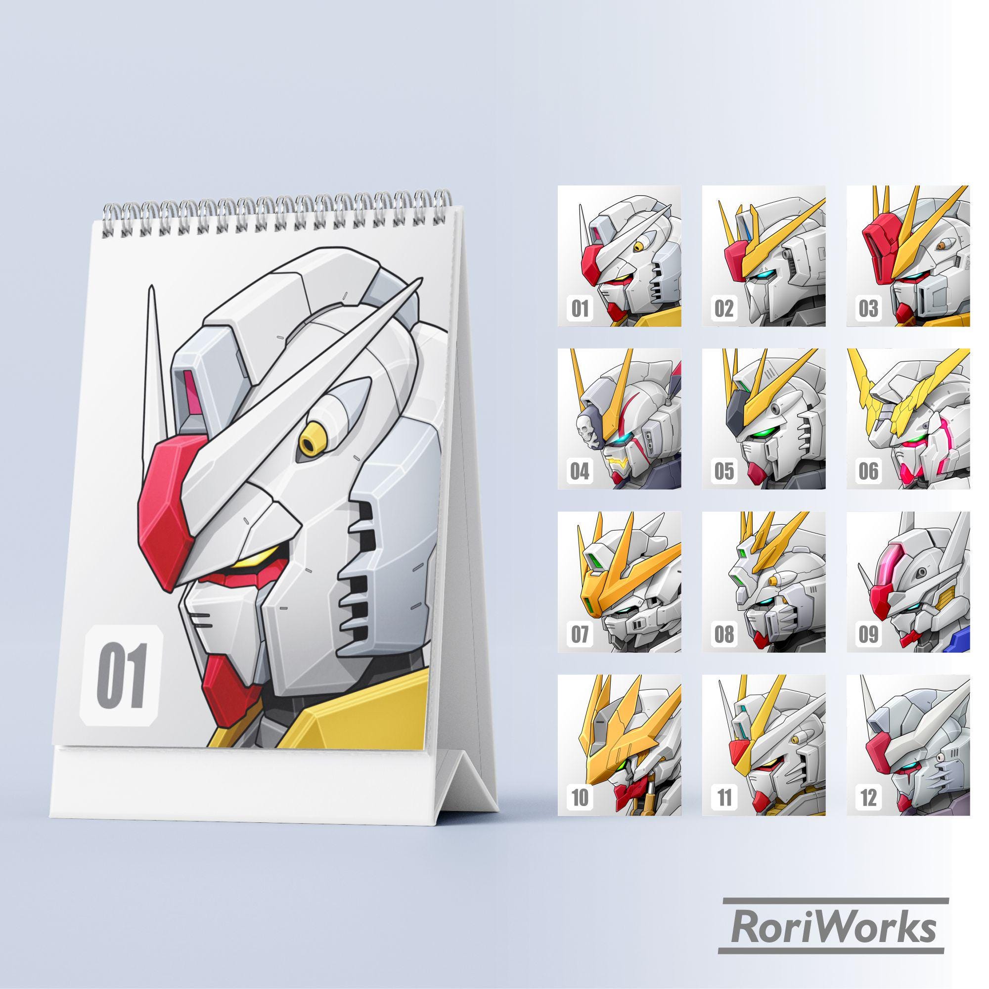 ミニ卓上カレンダー 2026 - ガンダム - Etsy 日本