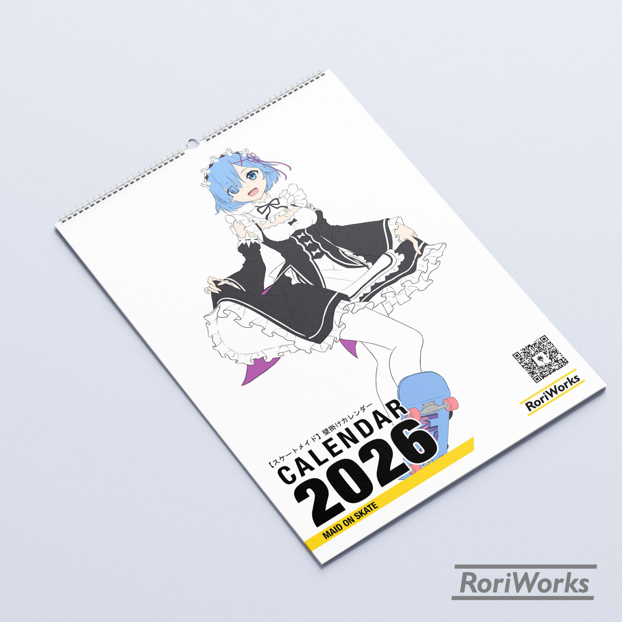 2026年壁掛けカレンダー - メイド・オン・スケート - Etsy 日本