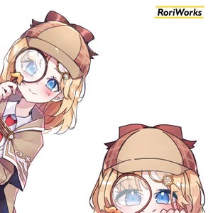 May include: Illustration of a cartoon character wearing a detective hat and holding a magnifying glass. The character has blonde hair, blue eyes, and a brown and tan outfit. The text "RoriWorks" is in the top right corner.