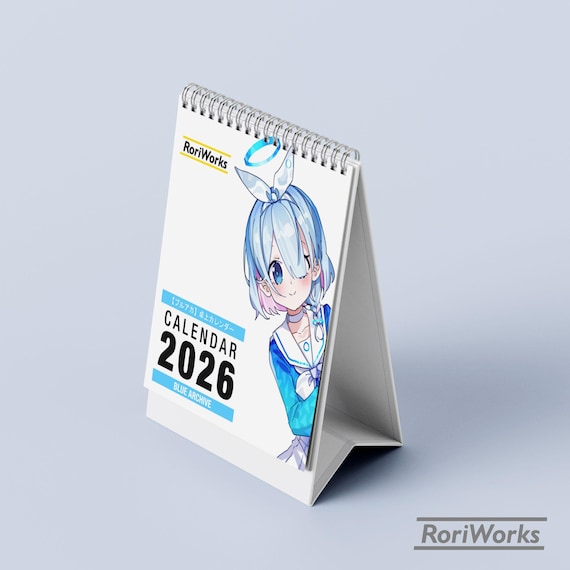ミニ卓上カレンダー 2026 - ブルーアーカイブ - Etsy 日本