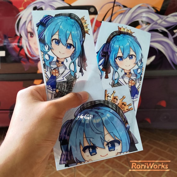 Hoshimachi Suisei - Anime Peeking Sticker - Etsy