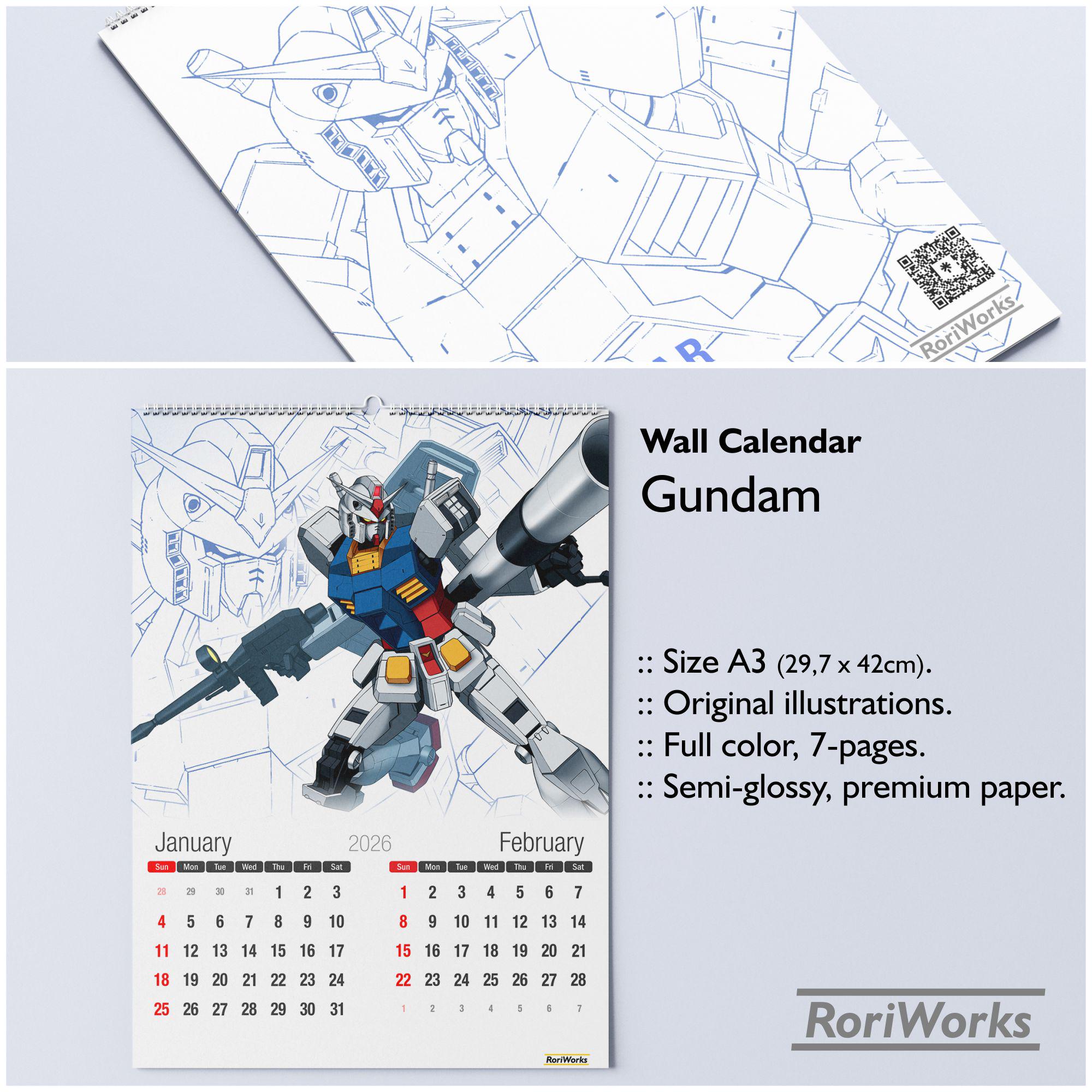 ガンダム　all about RX-78-2 カレンダー2006 2026年壁掛けカレンダー - ガンダム - Etsy 日本