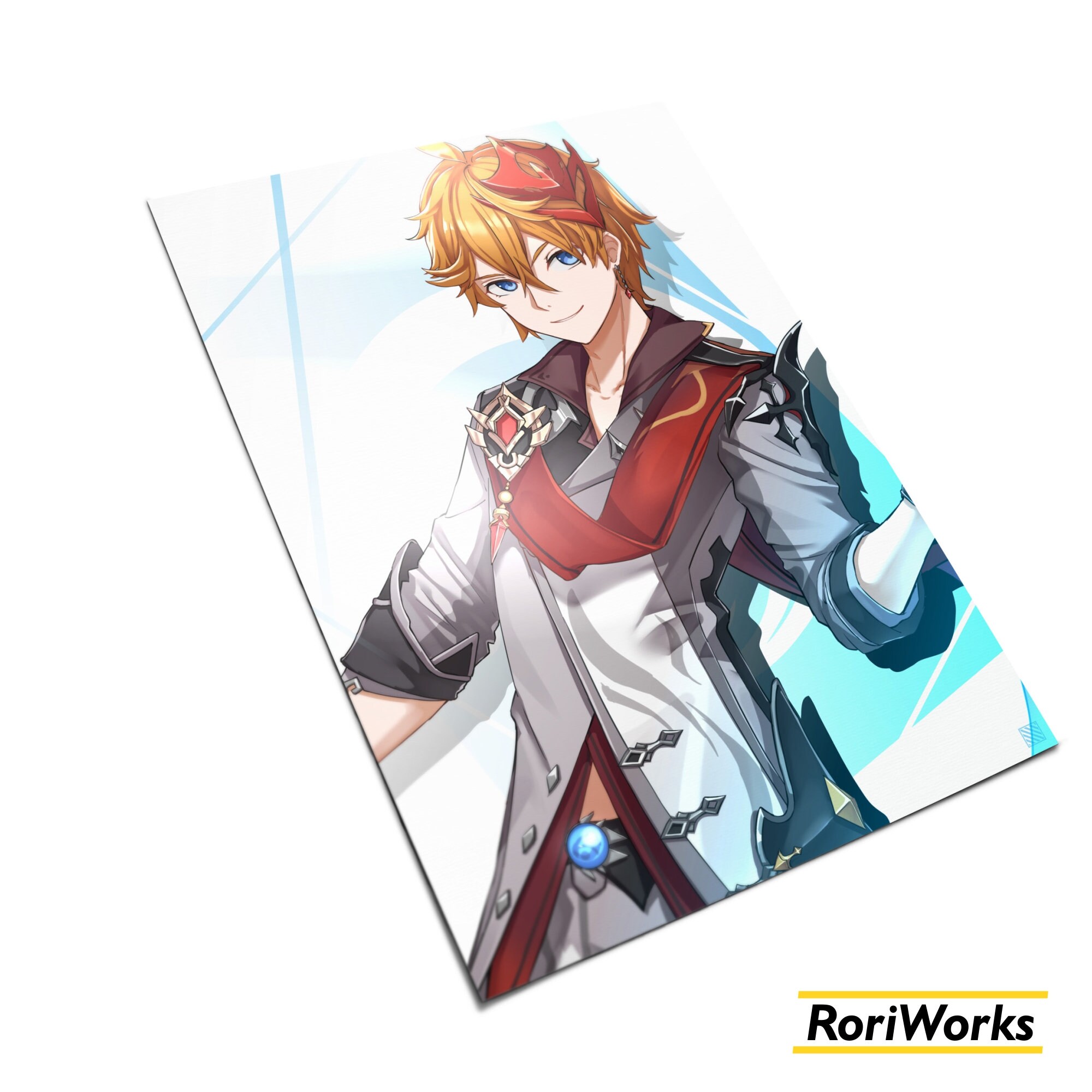 Tartaglia Childe Genshin Impact Anime Art Print Etsy Uk