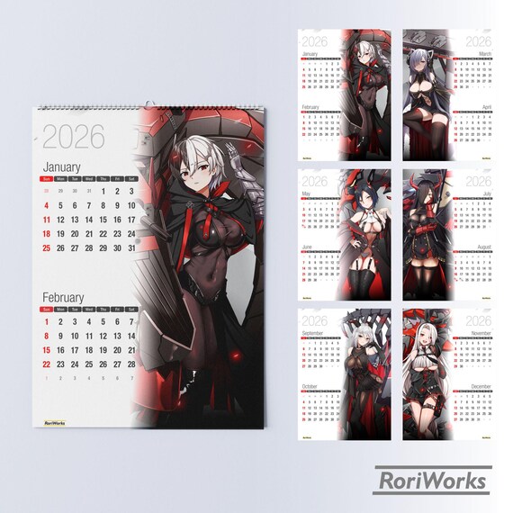 GEMIX 10 BLACK アズールレーン 赤城 SP 2026年壁掛けカレンダー - アズールレーン（鉄血） - Etsy 日本