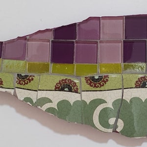 A mosaic fish, Wall art, Home gift, a Handmade art, Ceramic and stained glass mosaic art,Home decor, , Original, Home design, Mixed media.