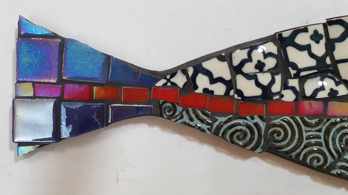 A Mosaic Fish Wall Art Home Gift a Handmade Art Ceramic Etsy
