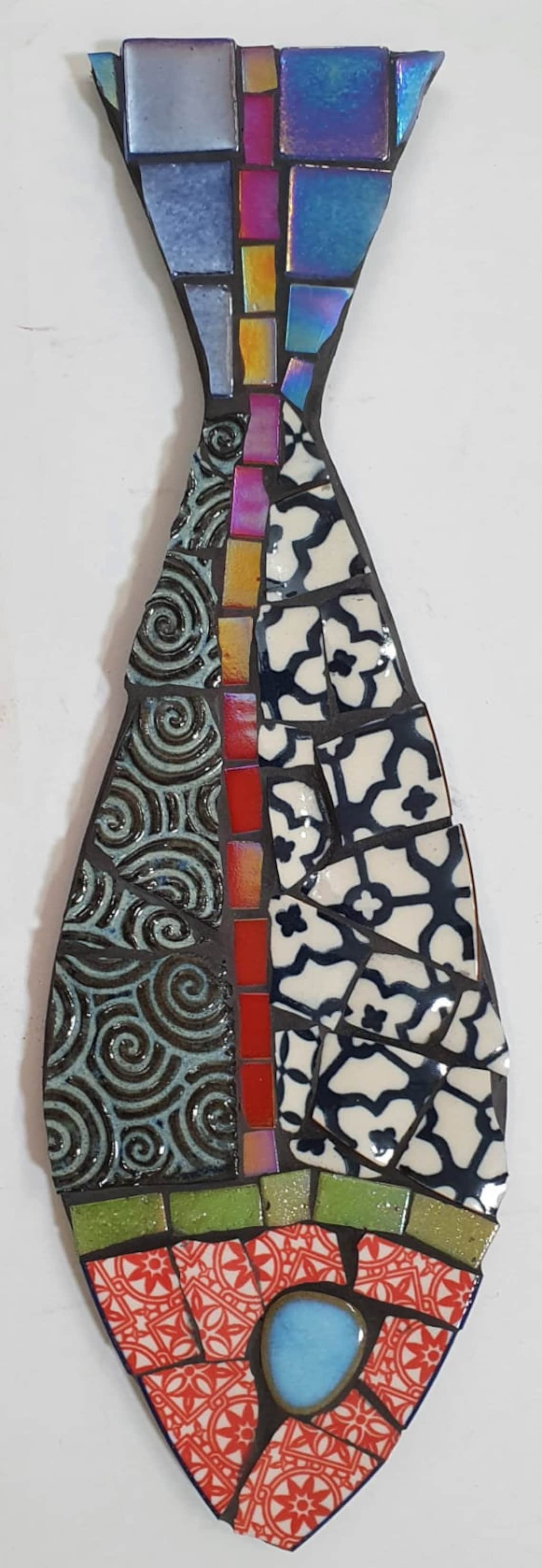 A Mosaic Fish Wall Art Home Gift a Handmade Art Ceramic Etsy