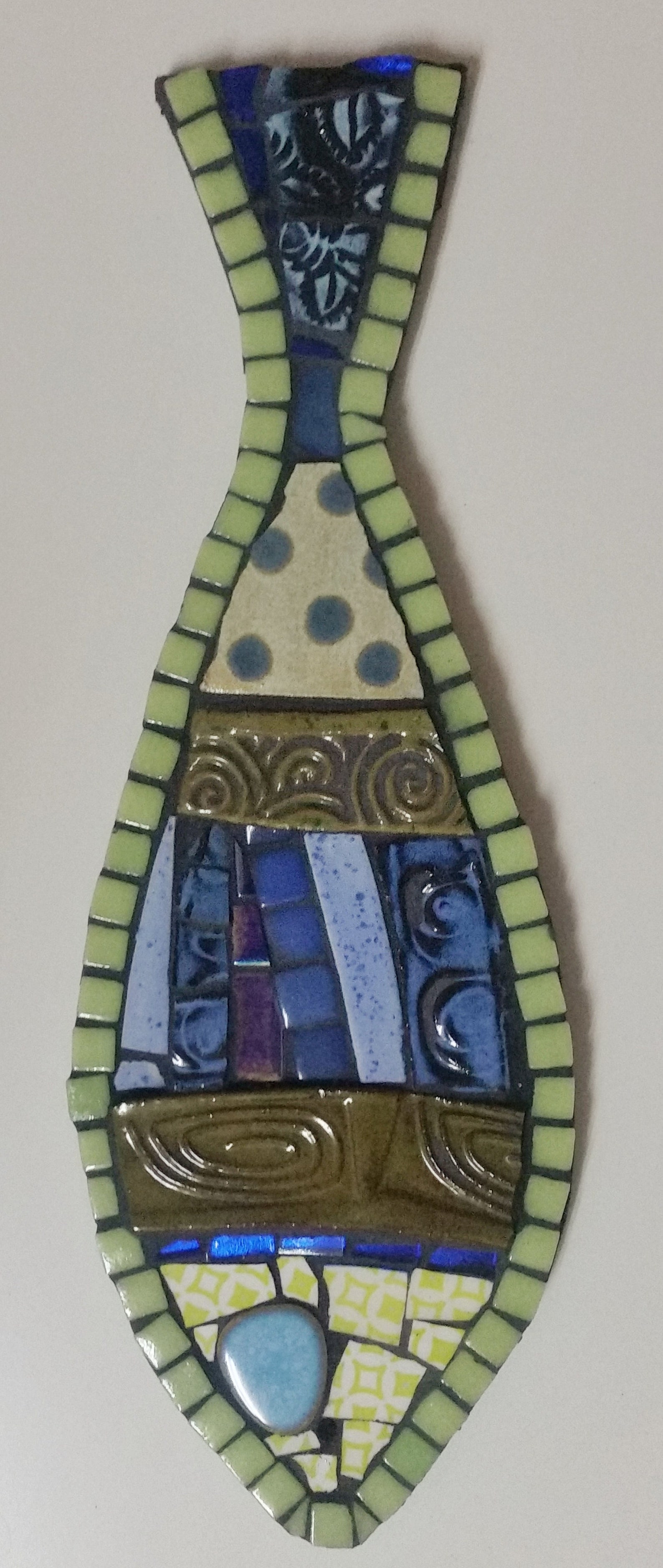 A Mosaic Fish, Wall Art, Home Gift, a Handmade Art, Ceramic and Stained