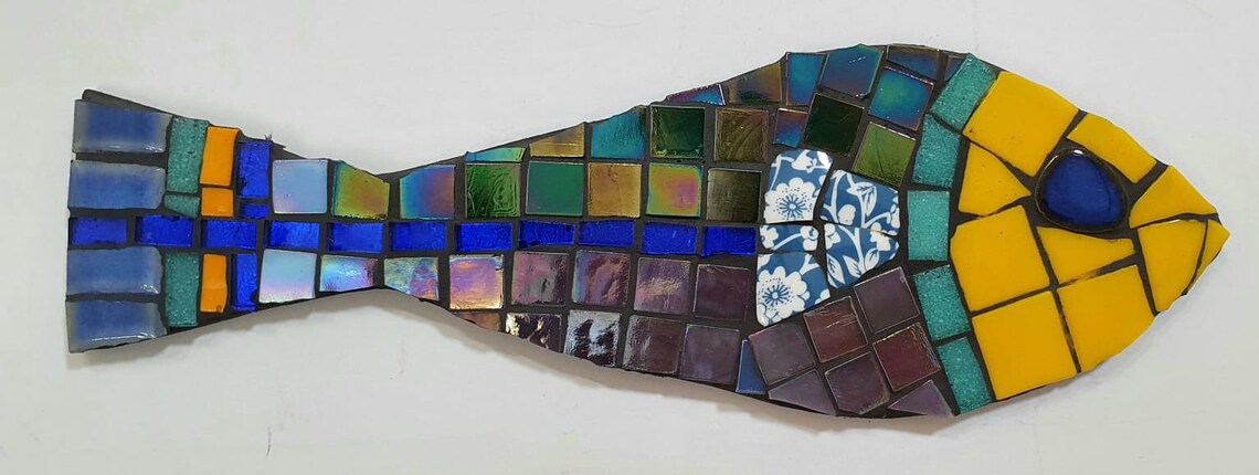 A Mosaic Fish Wall Art Home Gift a Handmade Art Ceramic - Etsy