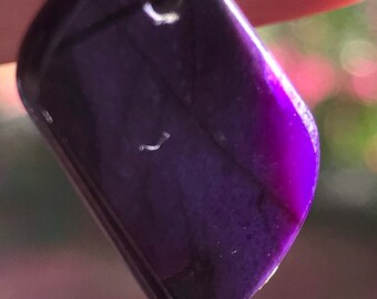 Deep purple gel sugilite pendant with 14k solid gold wire or 935 Argentium sterling silver wire bail #207