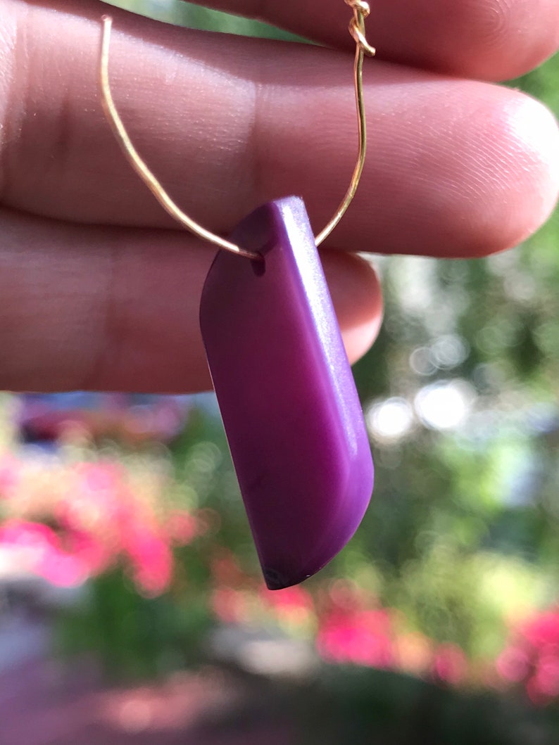 Deep purple gel sugilite pendant with 14k solid gold wire or 935 Argentium sterling silver wire bail #207