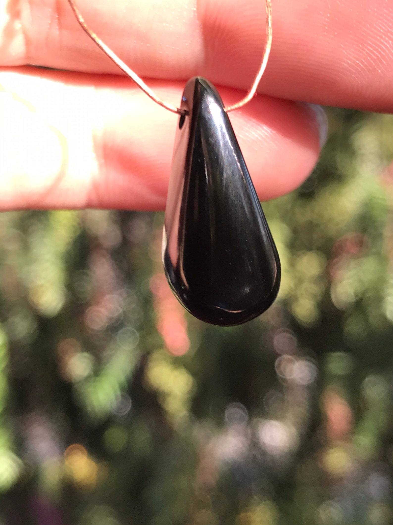 Pendentif en jade noir du Wyoming / 935 Argentium fil dargent Etsy France