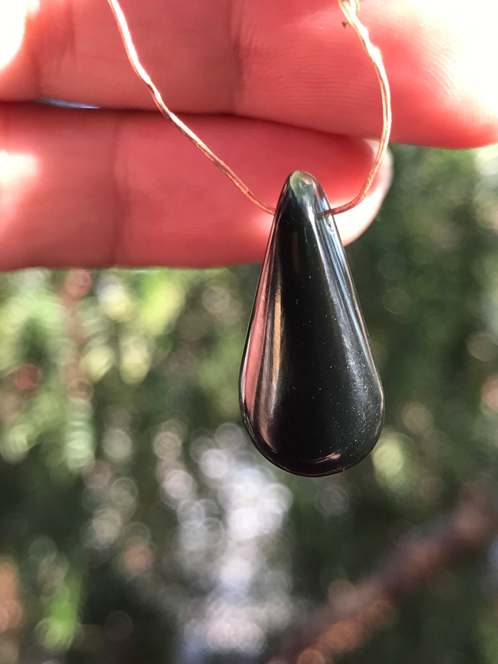 Pendentif en jade noir du Wyoming / 935 Argentium fil dargent Etsy France