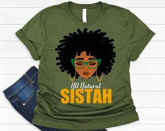 Afro Hair Woman Graphic Tee Shirt - Hoodie - Green - Twist Out - All Natural Gifts for Her Teens Mom - Christmas Birthday - Black Girl Hair