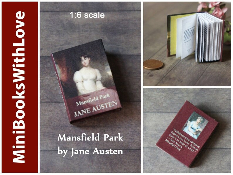 Miniature /"Jane Austen/" 6-Volume Set for Dollhouse Books 1:12 Scale Miniatures