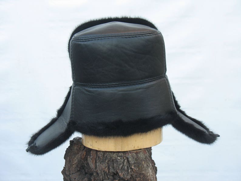 Men/'s Fur Hat MINK fur HAT for winter Russian Shapka Ushanka Men Winter Cap Trapper Men Hat Best Stocking Stuffers Holiday Gift Guide HAT.