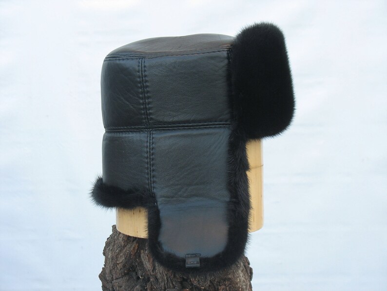 Men/'s Fur Hat MINK fur HAT for winter Russian Shapka Ushanka Men Winter Cap Trapper Men Hat Best Stocking Stuffers Holiday Gift Guide HAT.