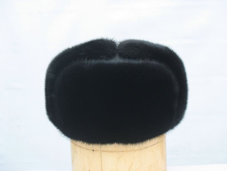 Men/'s Fur Hat MINK fur HAT for winter Russian Shapka Ushanka Men Winter Cap Trapper Men Hat Best Stocking Stuffers Holiday Gift Guide HAT.