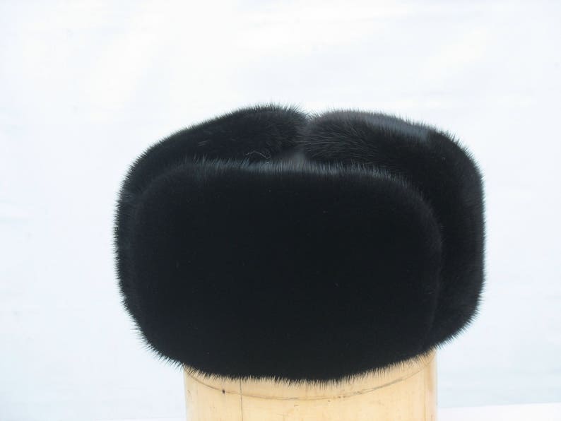 Men/'s Fur Hat MINK fur HAT for winter Russian Shapka Ushanka Men Winter Cap Trapper Men Hat Best Stocking Stuffers Holiday Gift Guide HAT.
