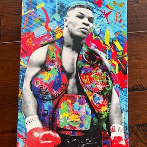 12” x 8” Baddest Man on the Planet Mike Tyson Canvas Painting