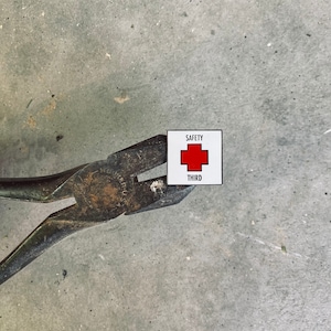 Safety Third Hard Enamel Pin