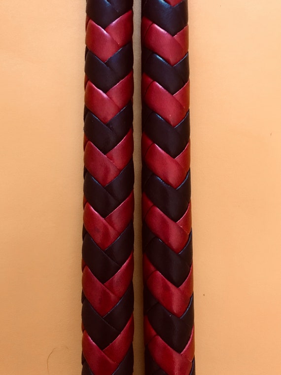Fouet Professionnel Cuir Noir – 3 Pieds (0,9 M), 8 Tresses, Queue Simple (Bantoro)