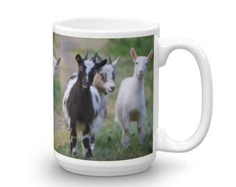 Curious Norwegian Goats Coffee Mug | Adorable Goats | Goat Lovers Gift