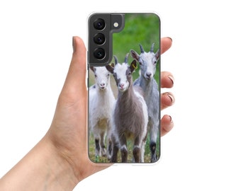 Cute Norwegian Goats Samsung Protective Phone Case | Galaxy S10, S10+, S10e, S20, FE, S21, S22, S23, S24, Plus, Ultra | Goat Lovers Gift