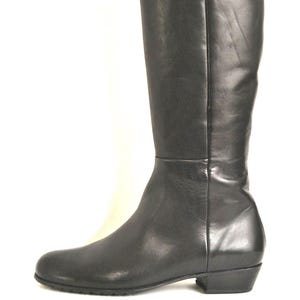 STAR TREK boots in genuine black calfskin for cosplay, handcrafted and custom made in Italy.