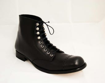 Schoenen CHARLIE CHAPLIN CHARLOT 100% handgemaakt in Italië echt leer voor kunstenaars of cosplayers, echt leer voor kunstenaars of cosplayers