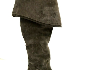 Jack Sparrow boots DMTNT true leather dark brown, handmade in Italy, customizable.