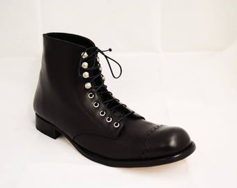 Chaussures chaussures CHARLIE CHAPLIN CHARLOT 100% fait main en Italie cuir véritable et cuir pour artistes ou cosplayers, cuir véritable pour artiste ou cosplayer