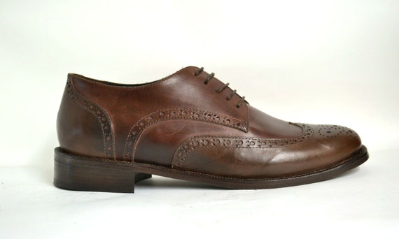 HANDMADE IN ITALY BROWN Authentic Leather CUSTOM Men’s shoes Premium Italian Leather Men main image 3