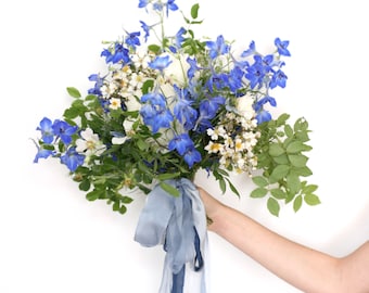 Silk Ribbon Bouquet Bundle INTO THE BLUE