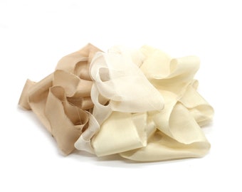 Silk Ribbon Bouquet Bundle CREME