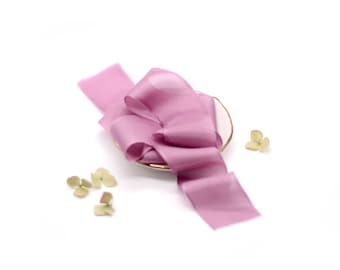 Hand Dyed Silk Ribbon, LILAC